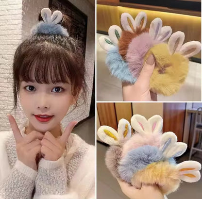 1PC Korean Fashion Ladies Bunny Turban Elastic Hair Ties